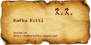 Kafka Kitti névjegykártya